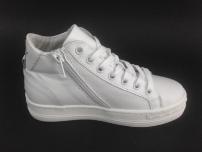 Pantofi sport copii LM, cod 3A372, seria MEGASTAR, alb, piele naturala