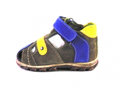 Sandale copii LM, cod 3S145, seria SIMBA, khaki, piele naturala