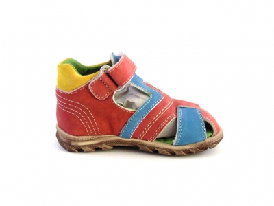 Sandale copii LM, cod 3S180, seria SIMBA, caramiziu, piele naturala