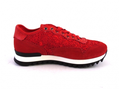 Pantofi sport femei LM, cod 2A263, seria SPORA, rosu, piele naturala