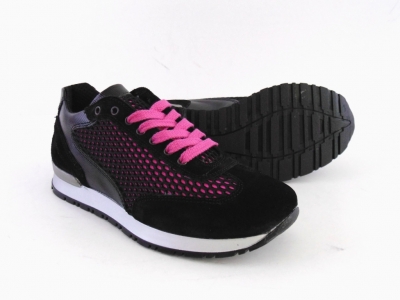 Pantofi sport femei LM, cod 2A271, seria LOLA, negru, piele naturala