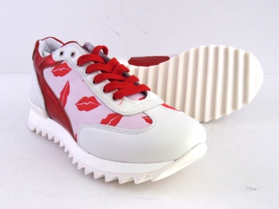 Pantofi sport femei LM, cod 2A274, seria LOLA, alb, piele naturala