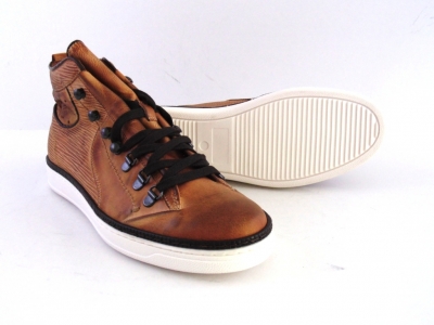 Pantofi sport barbati LM, cod 1A522, seria MONO, maro deschis, piele naturala