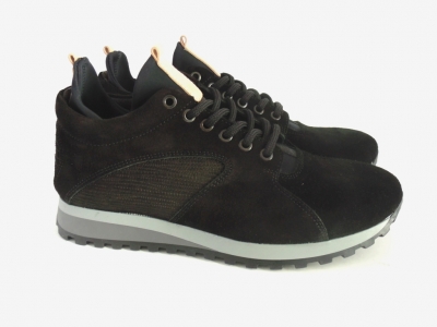 Pantofi sport barbati LM, cod 1A552, seria FINO, negru, piele naturala