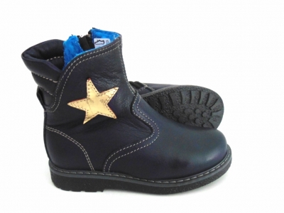 Cizme copii fete LM, cod 6C329, seria STELA, bleumarin, piele naturala