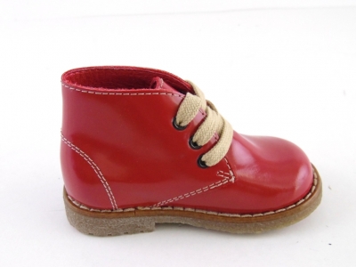 Ghete copii fete LM, cod 6G102, seria CREP, rosu, piele naturala