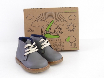 Ghete copii LM, cod 3G1151, seria CREP, gri, piele naturala