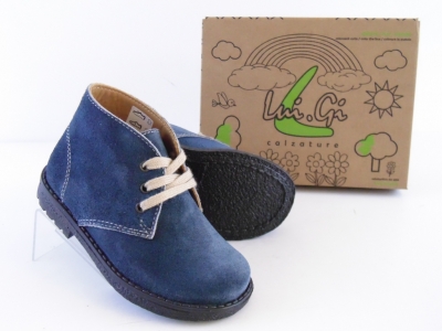 Ghete copii LM, cod 3G1174, seria CREP, albastru, piele naturala