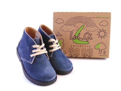 Ghete copii LM, cod 3G1174, seria CREP, albastru, piele naturala