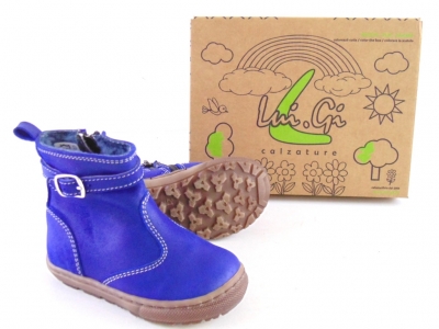 Cizme copii fete LM, cod 6C342, seria RITA, albastru, piele naturala