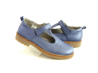Pantofi copii fete Lui.Gi, cod 6P208, seria SARA, albastru, piele naturala