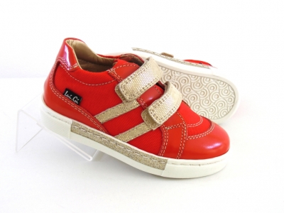 Pantofi sport copii fete Lui.Gi, cod 6A66, seria KIDDY GIRL, rosu, piele naturala
