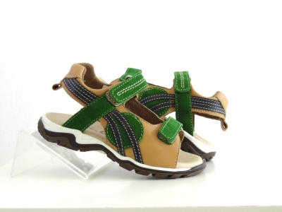 Sandale copii Lui.Gi, cod 3S220, seria CERCHI, bej, piele naturala
