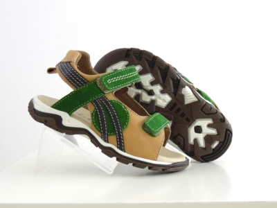 Sandale copii Lui.Gi, cod 3S220, seria CERCHI, bej, piele naturala