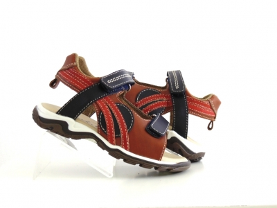 Sandale copii Lui.Gi, cod 3S222, seria CERCHI, maro, piele naturala