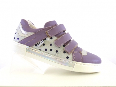 Pantofi sport copii fete Lui.Gi, cod 6A79, seria KIDDY GIRL, mov, piele naturala