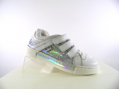 Pantofi sport copii fete Lui.Gi, cod 6A84, seria KIDDY GIRL, alb, piele naturala