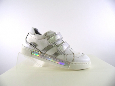Pantofi sport copii fete Lui.Gi, cod 6A85, seria KIDDY GIRL, alb, piele naturala