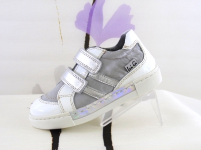 Pantofi sport copii fete Lui.Gi, cod 6A112, seria KIDDY GIRL, alb, piele naturala