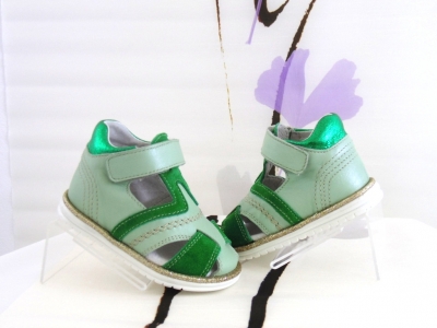 Sandale copii fete Lui.Gi, cod 6S126, seria SIMBA, verde lime, piele naturala
