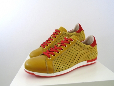 Pantofi sport barbati Lui.Gi, cod 1A562, seria ARIA, galben, piele naturala