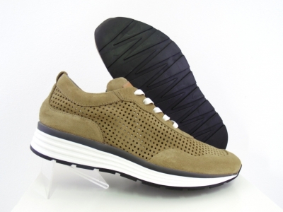 Pantofi sport barbati Lui.Gi, cod 1A585, seria ONDA, maro deschis, piele naturala