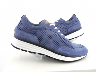 Pantofi sport barbati Lui.Gi, cod 1A593, seria ONDA, azur, piele naturala