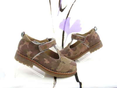 Pantofi copii fete Lui.Gi, cod 6P221, seria SARA, army, piele naturala