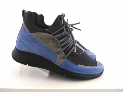 Pantofi sport unisex Lui.Gi, cod 7A4, seria RUNNER, albastru, piele naturala