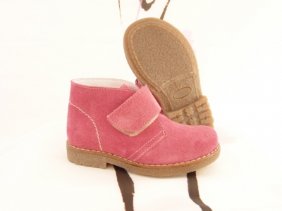 Ghete copii fete Lui.Gi, cod 6G113, seria CREP SKY, roz, piele naturala