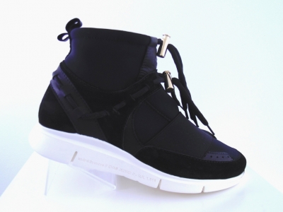 Pantofi sport unisex Lui.Gi, cod 7A7, seria RUNNER, negru, piele naturala