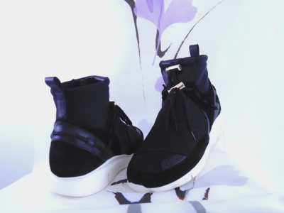 Pantofi sport unisex Lui.Gi, cod 7A8, seria RUNNER, negru, piele naturala