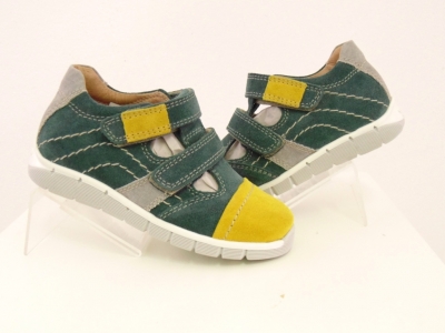 Pantofi sport copii Lui.Gi, cod 3A460, seria SANDY, verde forest, piele naturala