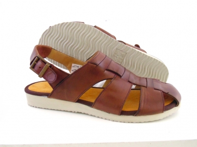 Sandale barbati Lui.Gi, cod 1S80, seria NEW SOFT, maro inchis, piele naturala