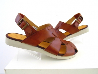 Sandale barbati Lui.Gi, cod 1S81, seria NEW SOFT, maro, piele naturala