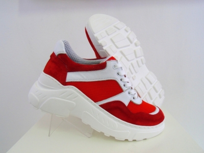 Pantofi sport femei Lui.Gi, cod 2A322, seria LARA, rosu, piele naturala