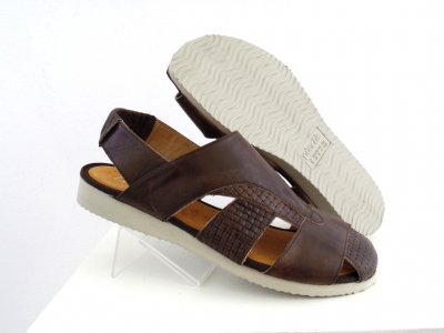 Sandale barbati Lui.Gi, cod 1S92, seria NEW SOFT 1, maro, piele naturala