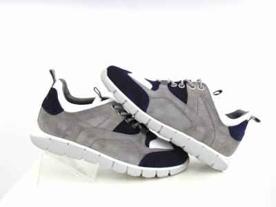 Pantofi sport copii Lui.Gi, cod 3A522, seria BOOM, gri, piele naturala