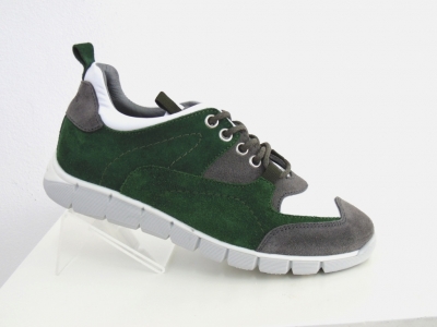 Pantofi sport copii Lui.Gi, cod 3A523, seria BOOM, verde forest, piele naturala