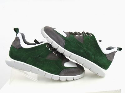 Pantofi sport copii Lui.Gi, cod 3A523, seria BOOM, verde forest, piele naturala