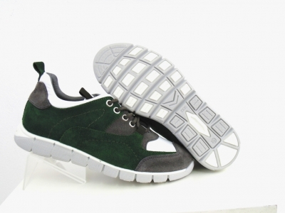 Pantofi sport copii Lui.Gi, cod 3A523, seria BOOM, verde forest, piele naturala