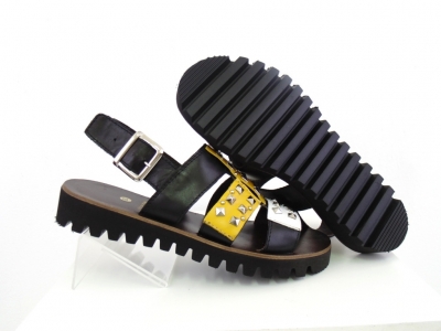 Sandale femei Lui.Gi, cod 2S656, seria IRENE, negru, piele naturala