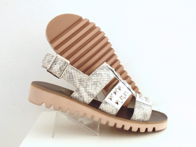 Sandale femei Lui.Gi, cod 2S658, seria IRENE, gri deschis, piele naturala